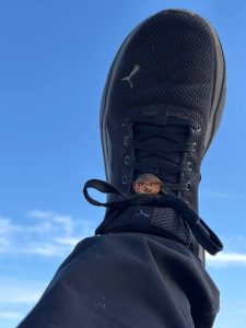 Schuhwichtel aus Baumperle am Meer 